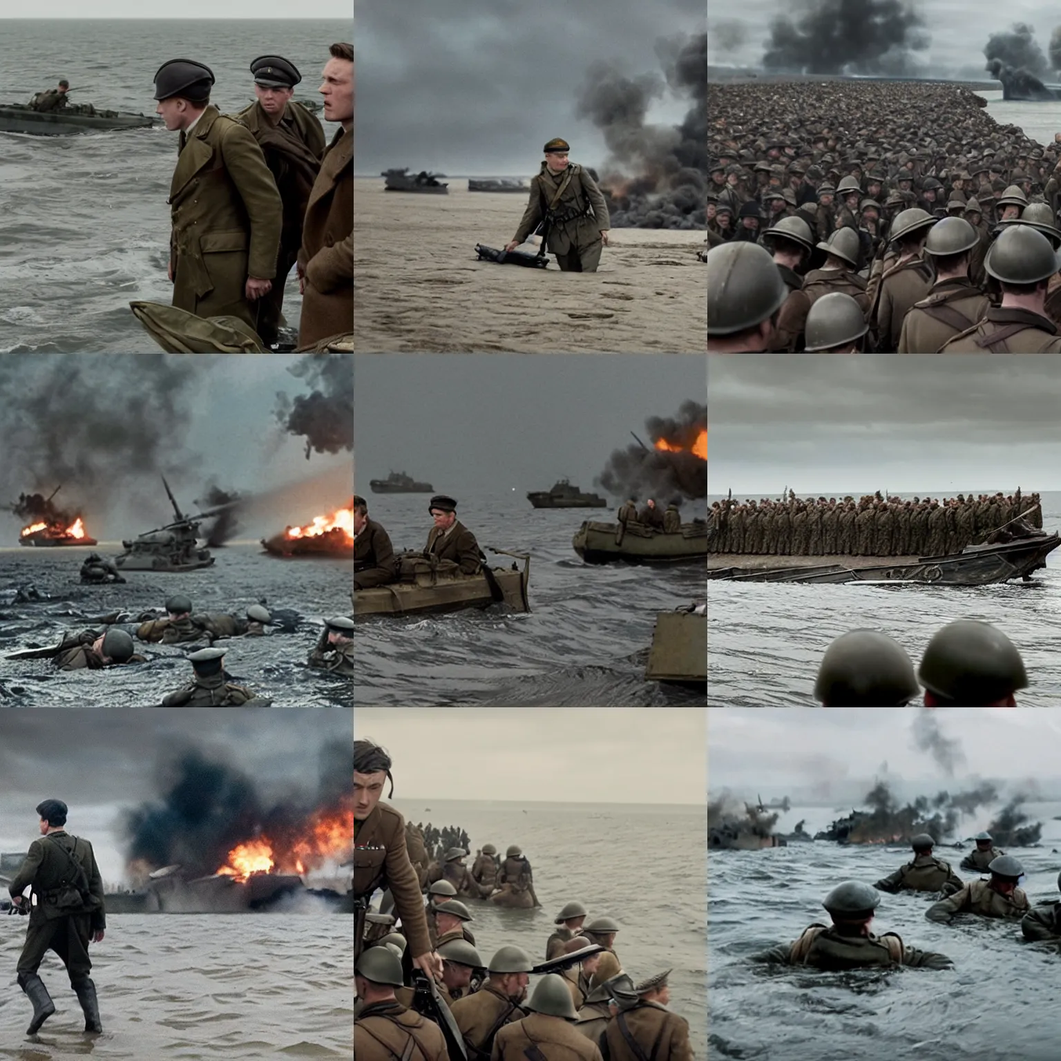 Prompt: a film still from dunkirk ( 2 0 1 7 )