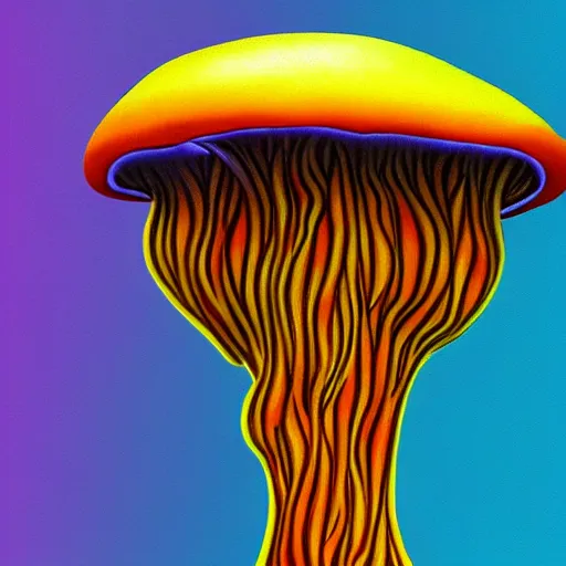 Image similar to trippy mushroom, by justin guse details, instagram digital, artstation