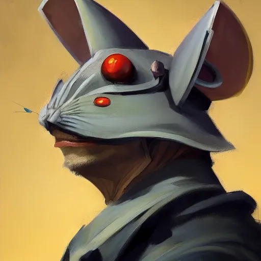 Image similar to greg manchess portrait painting of partially armored doormouse from alice in wonderland as overwatch character, medium shot, asymmetrical, profile picture, organic painting, sunny day, matte painting, bold shapes, hard edges, street art, trending on artstation, by huang guangjian, gil elvgren, ruan jia, randy vargas, greg rutkowski