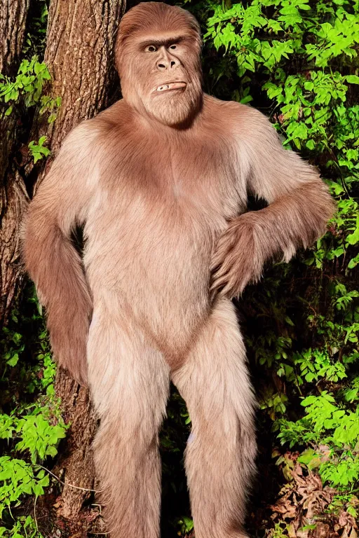 Prompt: Bigfoot's senior photo