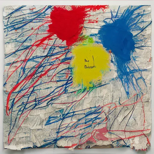 Image similar to diversion program free software converter album cover 2022, abstract torn paper and smear dayglo paint, scribbed cursive typography cy twombly annie leibowitz, terry richardson