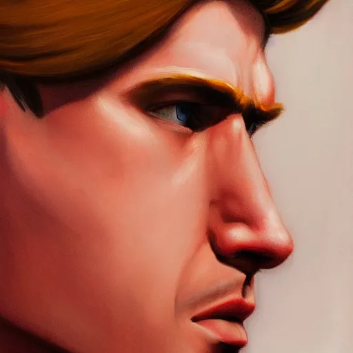 a close up realistic portrait of a blonde man with a, Stable Diffusion