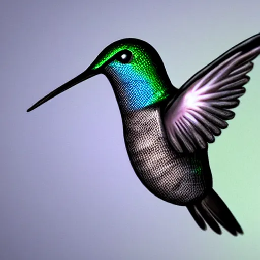 Prompt: ultra realistic robo!!! hummingbird