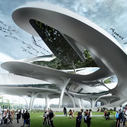 Image similar to futuristic architecture for next international exposition