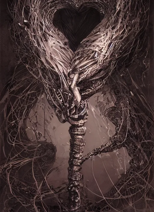 Prompt: portrait, A heart in the shape of a bird, locked in a rib cage, watercolor, dramatic lighting, cinematic, establishing shot, extremely high detail, foto realistic, cinematic lighting, pen and ink, intricate line drawings, by Yoshitaka Amano, Ruan Jia, Kentaro Miura, Artgerm, post processed, concept art, artstation, matte painting, style by eddie mendoza, raphael lacoste, alex ross