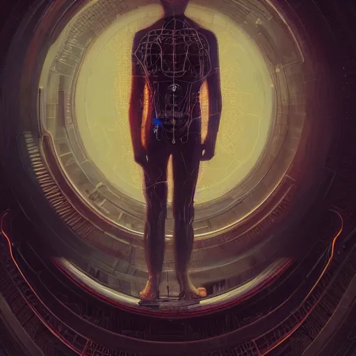 Image similar to hyperrealistic portrait of time machine designed by Nikola tesla, full body portrait, well lit, intricate abstract. cyberpunk, intricate artwork, by Tooth Wu, wlop, beeple. octane render,in the style of Jin Kagetsu, James Jean and wlop, highly detailed, sharp focus, intricate concept art, digital painting, ambient lighting, 4k, artstation