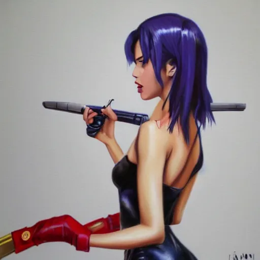 Image similar to Ana de Armas as faye valentine from Cowboy Bebop, extremely detailed, photorealistic painting, portrait