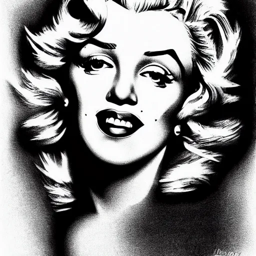 Prompt: an intricate portrait of marilyn monroe by mc escher, line art, celtic, illustration