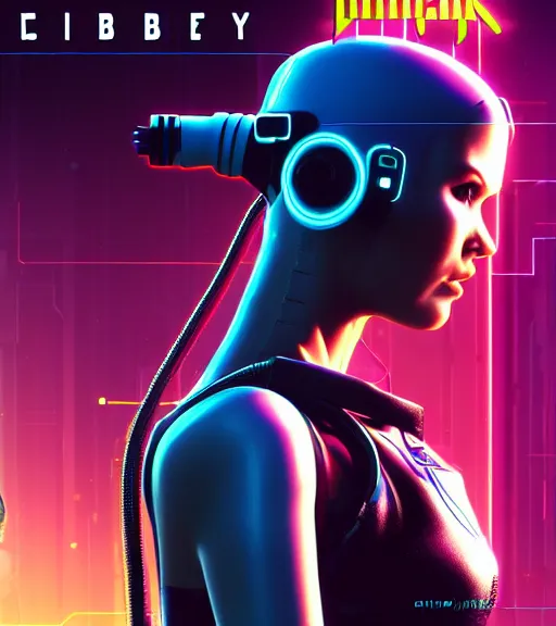 Image similar to cable plugged into cyberdeck, back of head, cyberpunk woman, computer, 1 9 7 9 omni magazine cover, style by vincent di fate, cyberpunk 2 0 7 7, 4 k resolution, unreal engine, daz