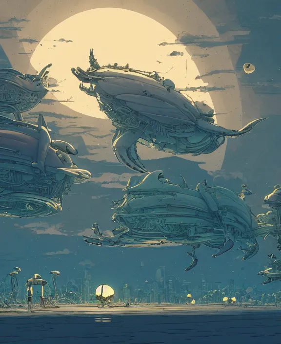 Image similar to simplicity, buildings made out of sea slugs, in the style of a spaceship, skeletons, partly cloudy, spooky, dramatic lighting, by geof darrow, bill sienkiewicz, dan mumford, yusuke murata, makoto shinkai, ross tran, cinematic, unreal engine, cel shaded, featured on artstation, pixiv