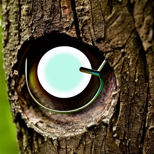 Image similar to office paperclip, paperclip, googly eyes, in the woods, photography, depth of field, 4 k resolution