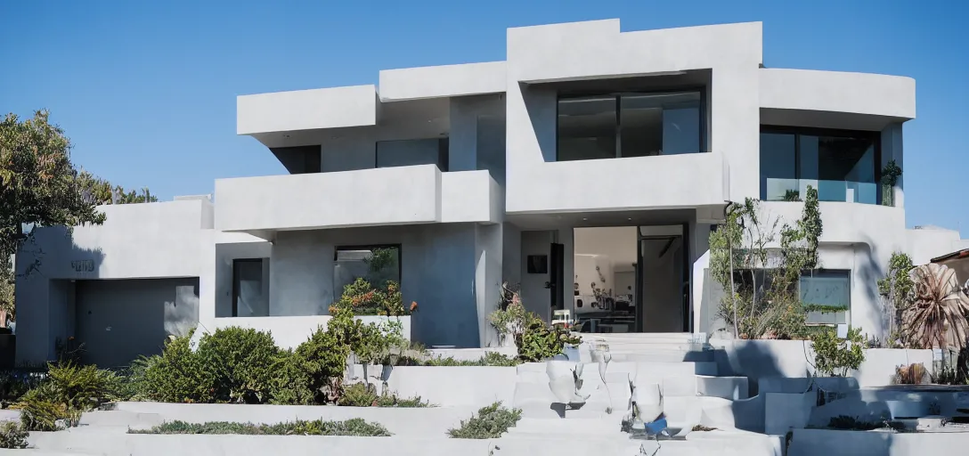 Image similar to the perfect beautiful modern house in los angeles 50mm camera