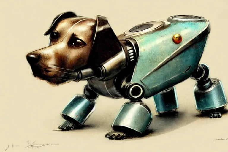 Image similar to ( ( ( ( ( 1 9 5 0 s retro future robot android dog. muted colors. ) ) ) ) ) by jean - baptiste monge!!!!!!!!!!!!!!!!!!!!!!!!!!!!!!