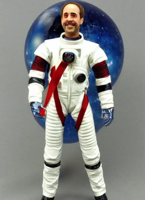 Prompt: richard garriott, action figure of richard garriott astronaut, realistic face, detailed product photo