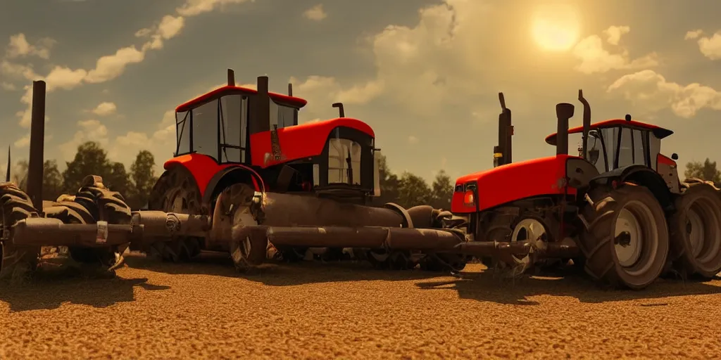 Prompt: a cute little tractor pulling a huge military tank, highly detailed, photorealistic portrait, bright studio setting, studio lighting, crisp quality and light reflections, unreal engine 5 quality render