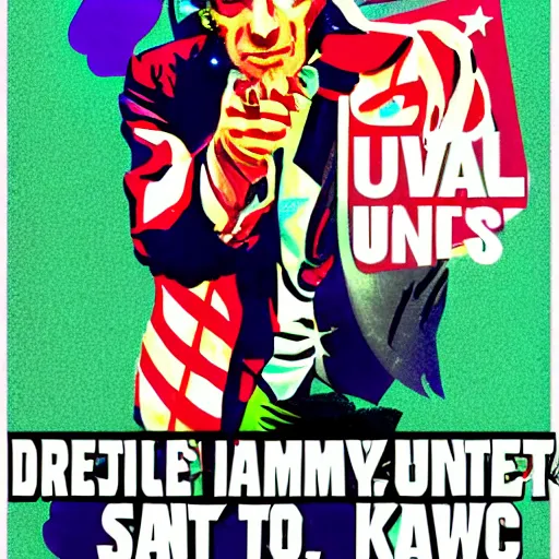 Prompt: uncle sam, dreamy, vapor wave, kavinsky,