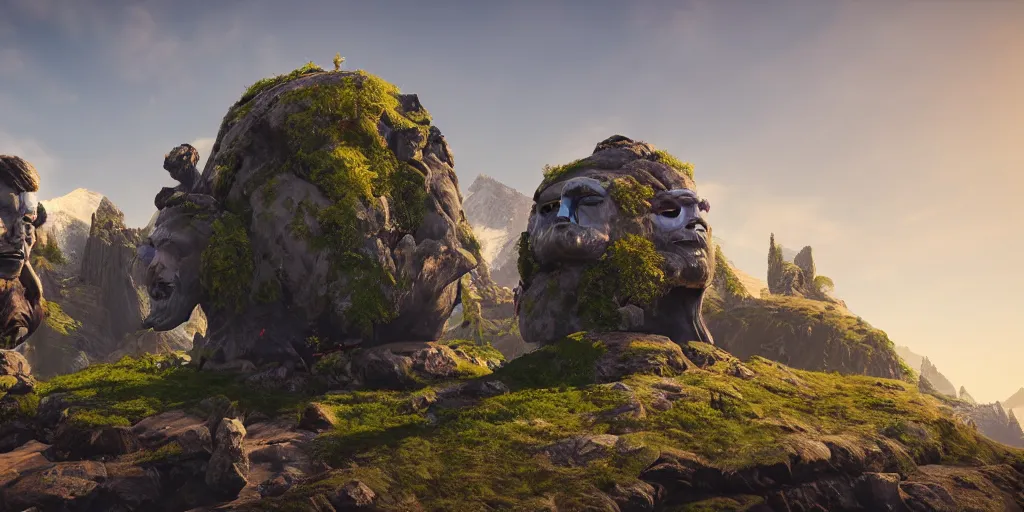 Prompt: 🗿, unreal 5, hyperrealistic, realistic, photorealistic, dynamic lighting, highly detailed, cinematic landscape, studio landscape, studio lighting