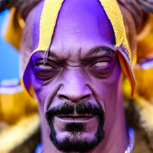 Image similar to snoop dog as thanos, realistic, 8 k,