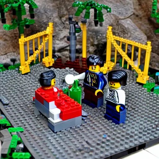 Prompt: lego playset, saving private ryan