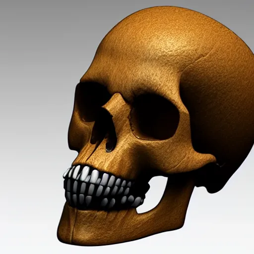 Image similar to 3d low-polly model skull