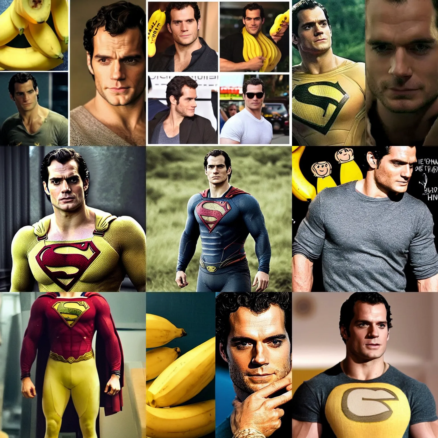 Prompt: henry cavill as a banana