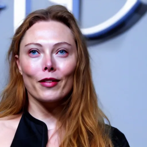 Prompt: ( elon musk ) have a face of scarlet johanson. symmetric face, coherent face, coherent eyes