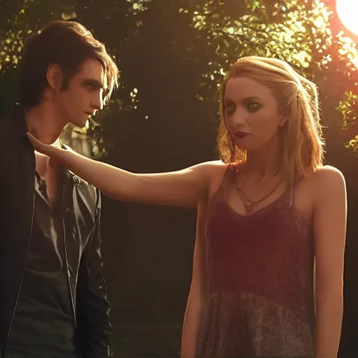 Prompt: <movie still mid-gesture attention-grabbing hd dslr>vampires in the sun show how cool they look</movie>