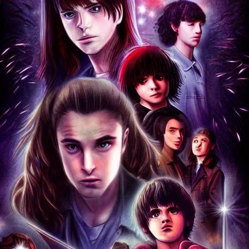 Image similar to Twilight anime, Stranger Things, Edward, Bella, photorealistic, dramatic lighting, soft, sharp focus, highly detailed, digital painting