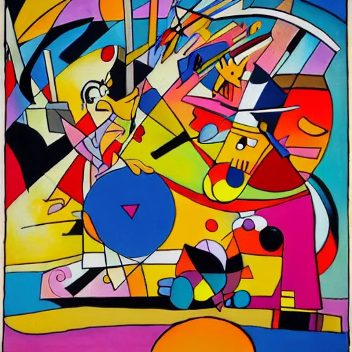 Image similar to Asterix, Kandinsky painting