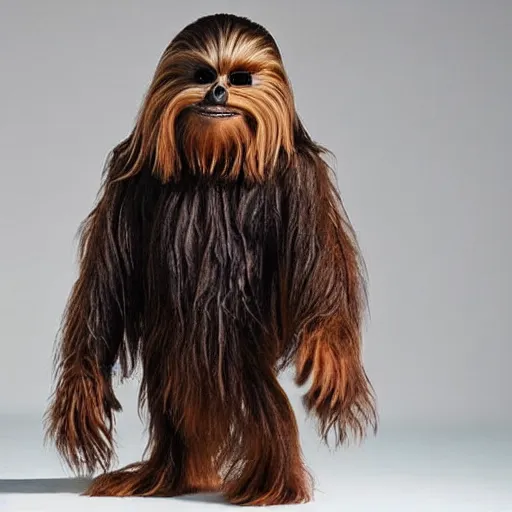 Prompt: a Wookie without any hair