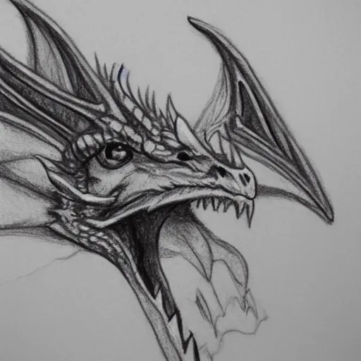 realistic dragon pencil drawings