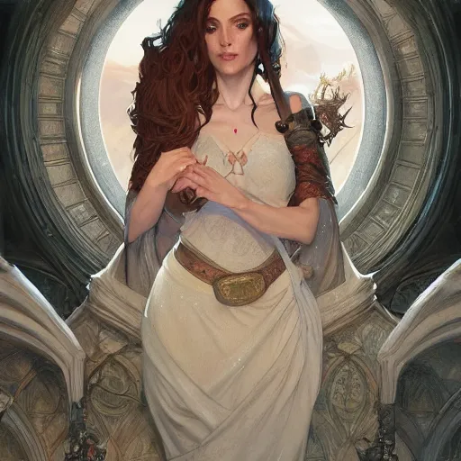 Image similar to Bella Porche , D&D, fantasy, intricate, cinematic lighting, highly detailed, digital painting, artstation, concept art, smooth, sharp focus, illustration, art by Artgerm and Greg Rutkowski and Alphonse Mucha