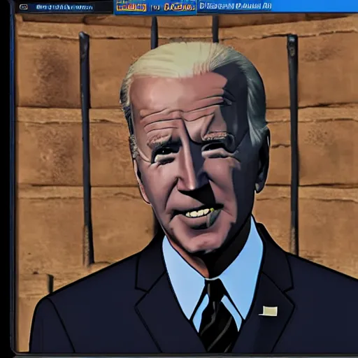 Image similar to joe biden in skyrim jail