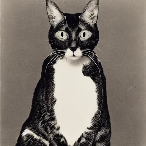Image similar to a cat photographed by man ray