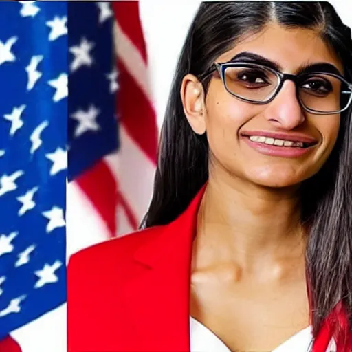 Prompt: Mia khalifa as president of united states