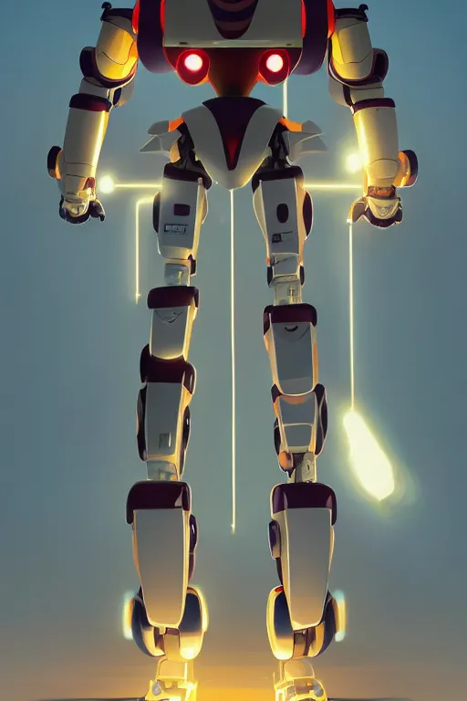 Image similar to metabots medabots medarotto medarot robot minimalist comics, behance hd by jesper ejsing, by rhads, makoto shinkai and lois van baarle, ilya kuvshinov, rossdraws global illumination ray tracing hdr radiating a glowing aura