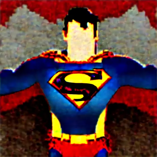 Image similar to Superman yelling