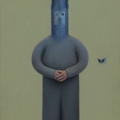 Prompt: A full body portrait of a character, by Shaun Tan