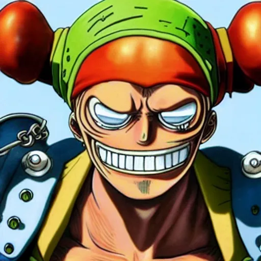 Image similar to photo of franky the cyborg from one piece, photorealistic