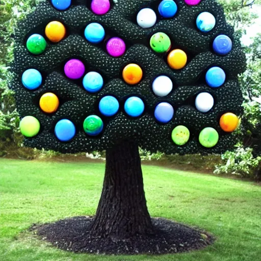 Image similar to tree made out of marbles