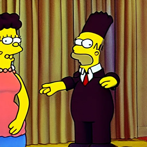 Prompt: homer simpson in the godfather