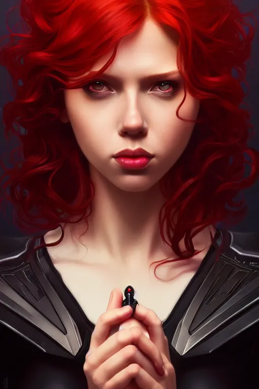 a portrait of black widow, fantasy, sharp focus, | Stable Diffusion ...