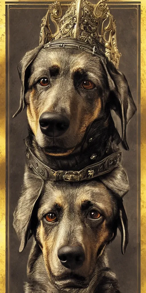 Prompt: Portrait of a old Dachshund x German Shepherd dog, in style of Dark Souls 3, insanely detailed and intricate, golden ratio, elegant, ornate, luxury, elite, ominous, haunting, matte painting, cinematic, cgsociety, James jean, Brian froud, ross tran, Laputa, vivid and vibrant