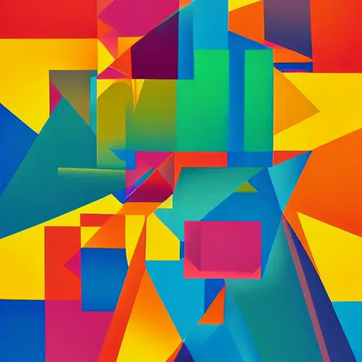 Prompt: Abstract painting rgeometric architectures blend with organic shapes, Pop Surrealism, Essence of street forms, Geometric structures and multicolored prints, Colorful, High Detail, Symmetry, Poster-H 768