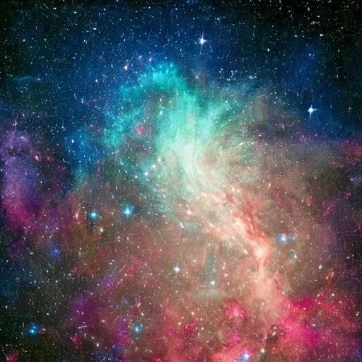 Image similar to the beautiful cosmos and heavens with stars and stardust and meteors, deep space wonder