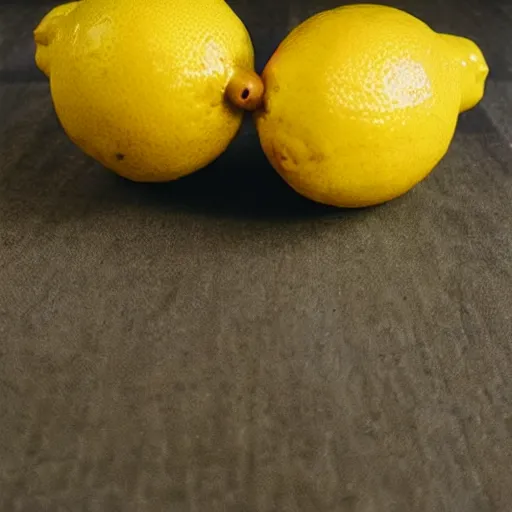 Image similar to a terrified lemon