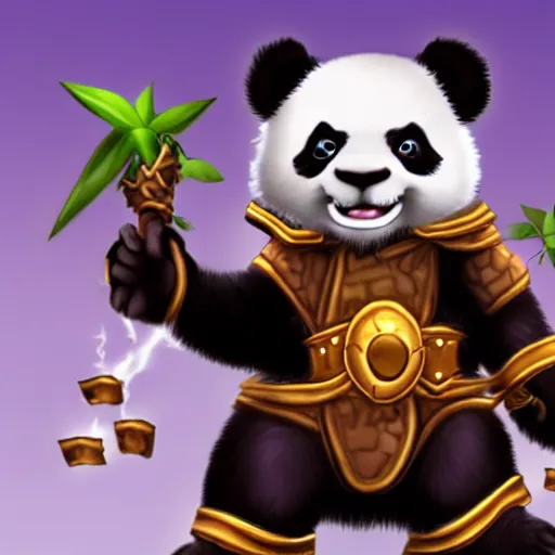 Prompt: panda from world of warcraft