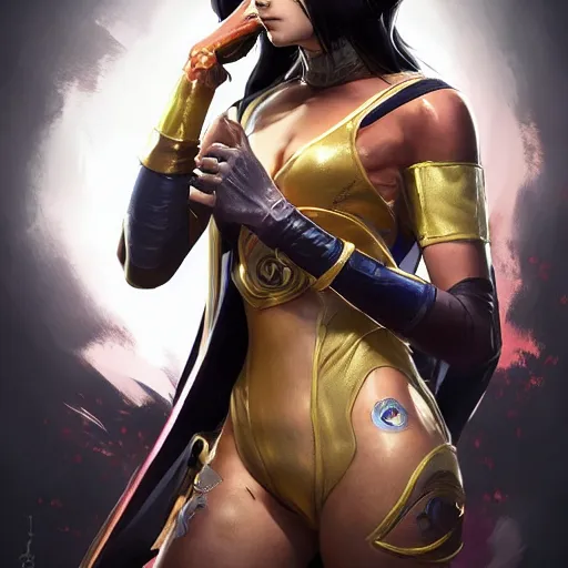 Prompt: cassandra cain as a tekken character, cg animation, namco, realistic, character select portrait, by artgerm, greg rutkowski, alphonse mucha, 3 d