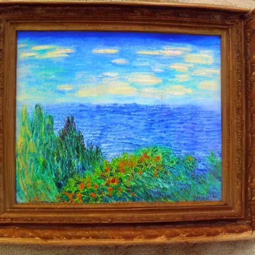 Image similar to acrylic paint landscape style monet