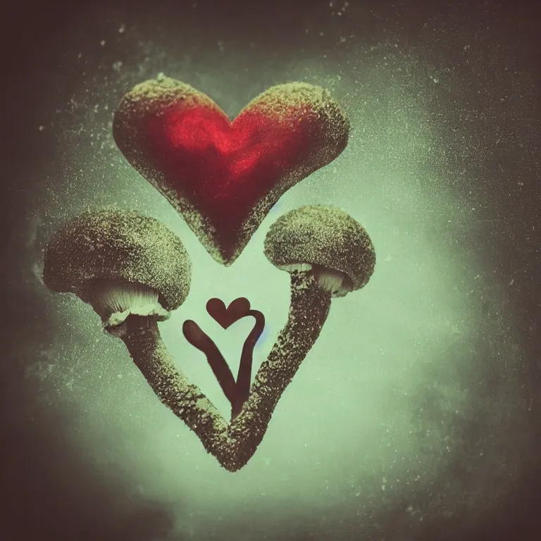 Image similar to double exposure of love, symbols of live, explosion, love is the most relevant theme, love is infinity, love is begin of all, 8 k resolution, artistic mode, artistic, trending on instagram, long exposure, love art, serious, fantasy and dreams vibes, mushrooms style and macro style, spawn, spruce vibes